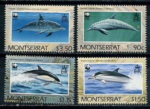 Монтсеррат, 1990, Дельфины, WWF, 4 марки